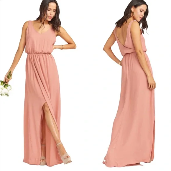 Show Me Your Mumu Medium Kendall Maxi Dress Rustic Mauve RM24 Bridesmaid - Picture 9 of 9